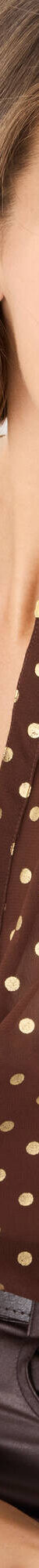 Chemisier imprimé pois doré, voile (chocolat) Chemisier imprimé pois doré, voile (chocolat)